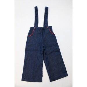 Vintage Toddler Denim Blue‎ Jeans With Suspenders by Thomas Size 3 Made in USA